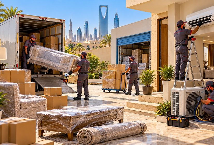 شركات نقل العفش بالرياض التي توفر خدمات إضافية للمكيفات والتخزين